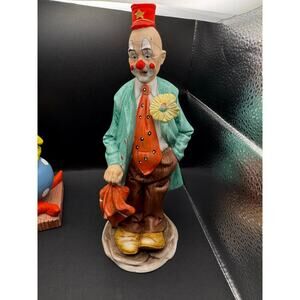 Vintage Clown Figure With Umbrella